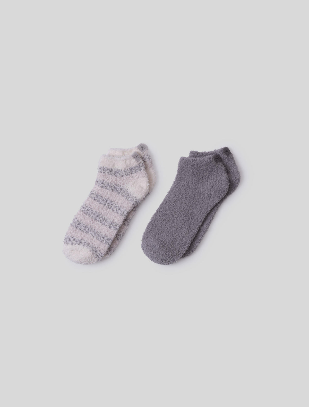 CozyChiz Heathered Stripe Ankle Sock Set