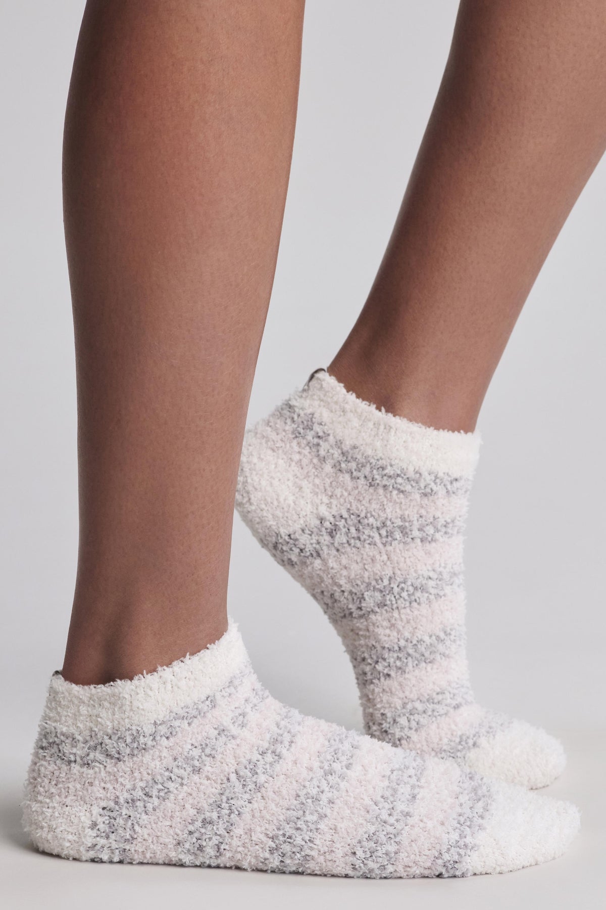 CozyChiz Heathered Stripe Ankle Sock Set