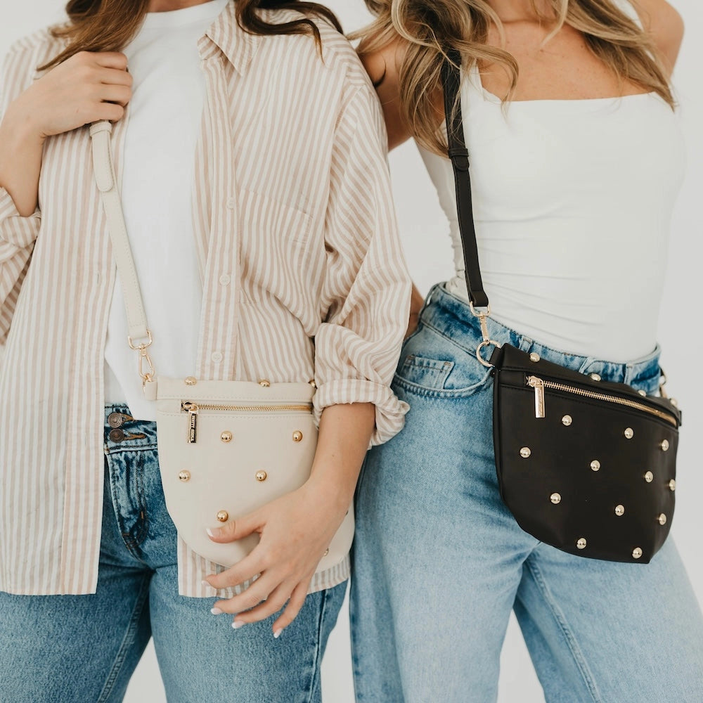 Westlyn Chic Gold Studded Bum Bag