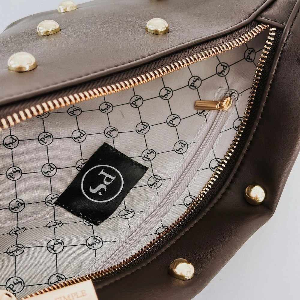 Westlyn Chic Gold Studded Bum Bag
