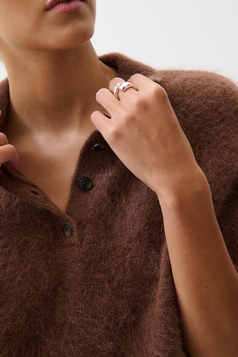 NADYA BOXY POLO SWEATER