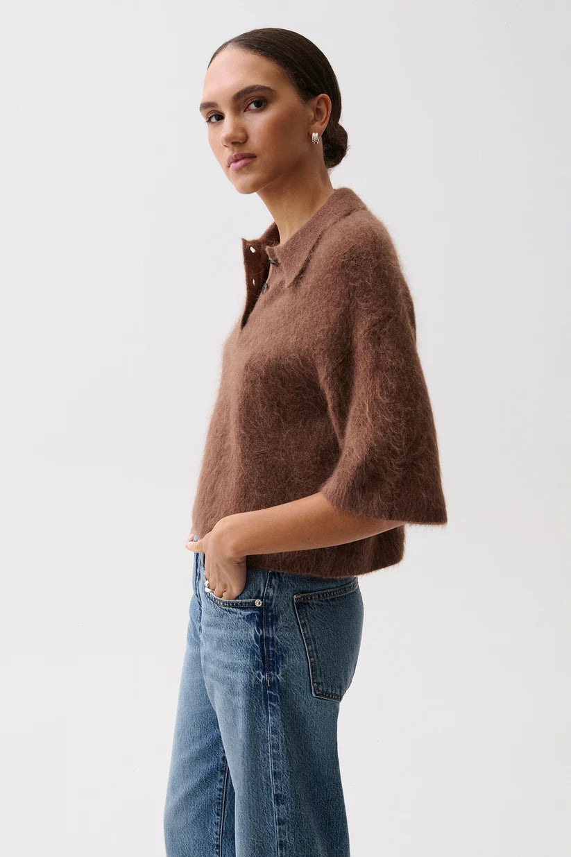 NADYA BOXY POLO SWEATER
