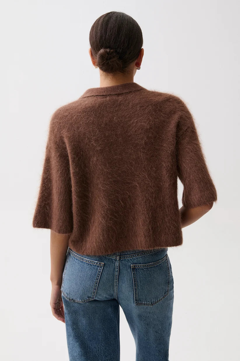 NADYA BOXY POLO SWEATER