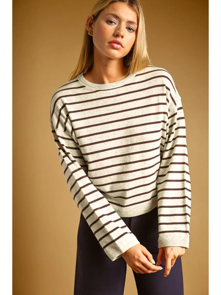 STRIPED KNIT SWEATER