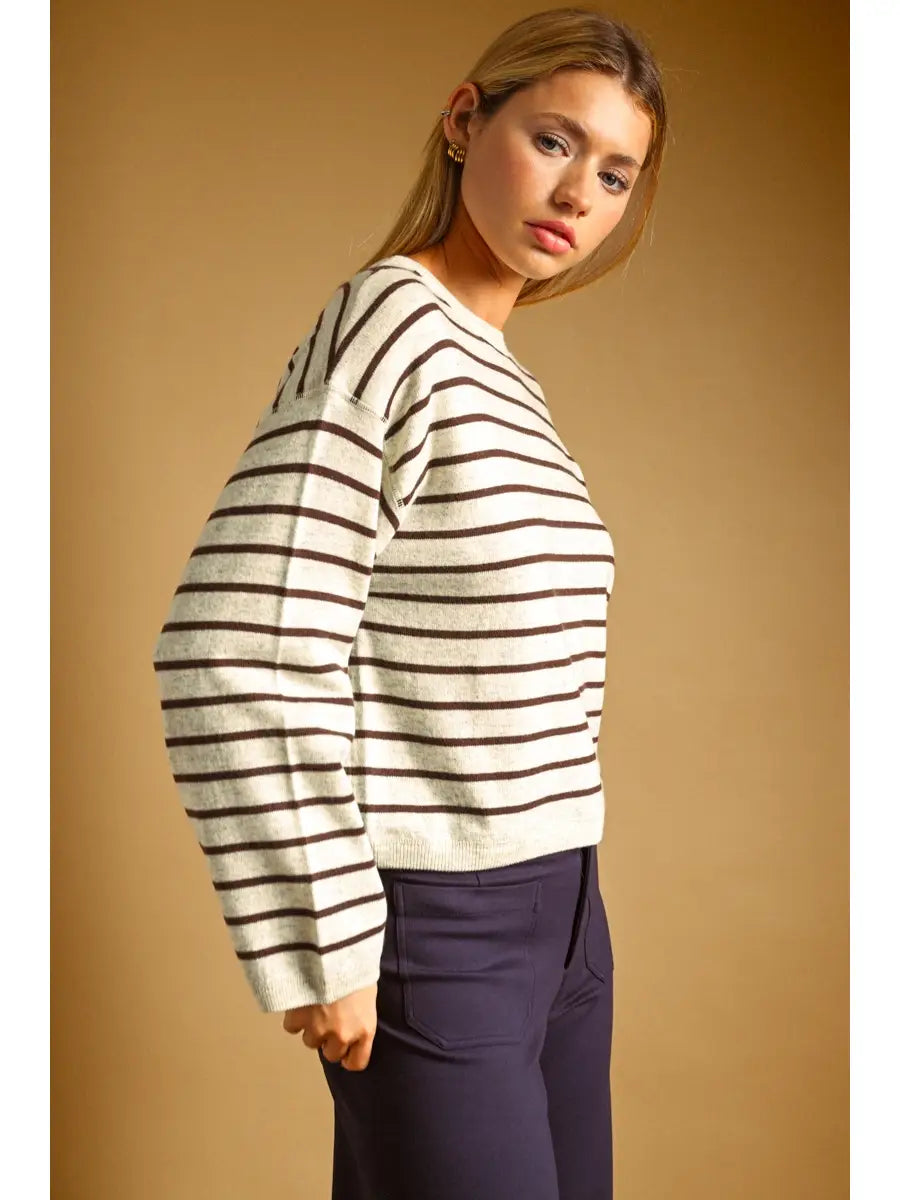 STRIPED KNIT SWEATER