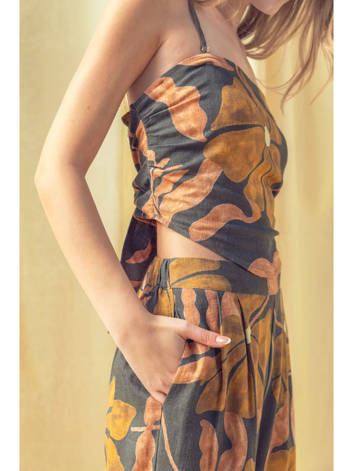 Multi Print Tie Back Tube Top