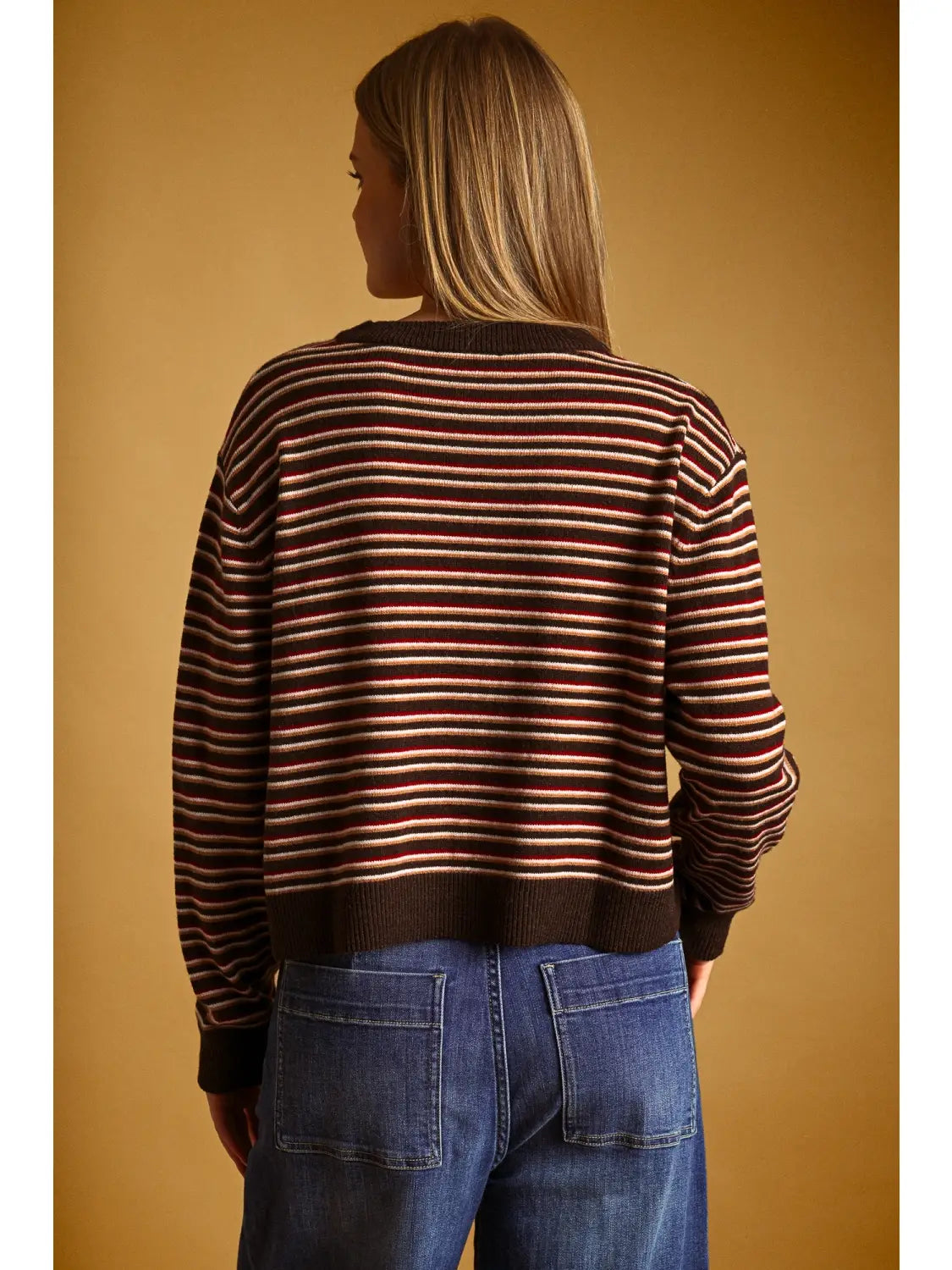 STRIPED ROUND NECK KNIT