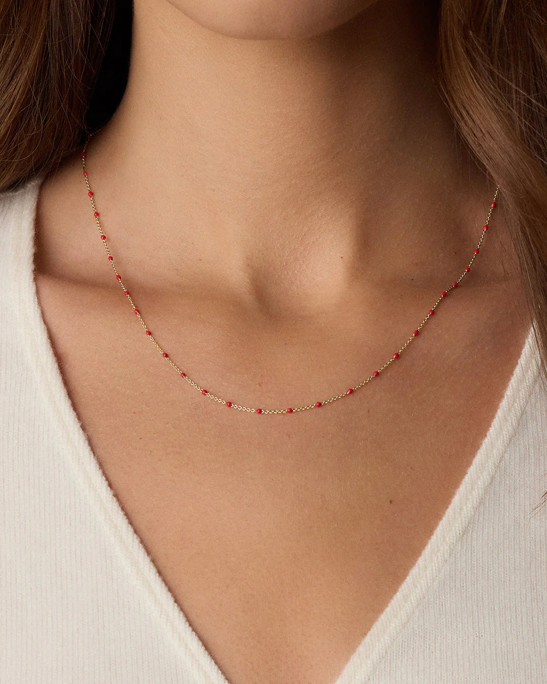 Capri Necklace Gold/Red