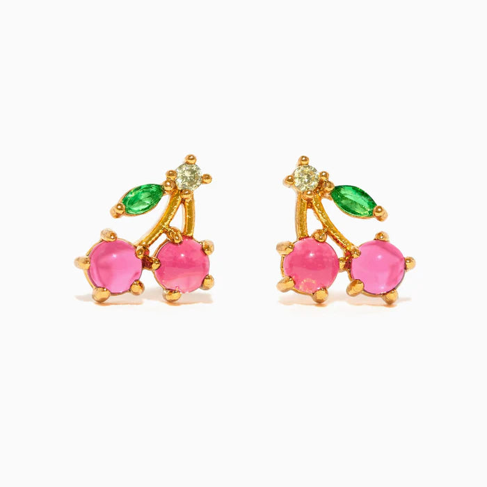 Cherry Studs Gold