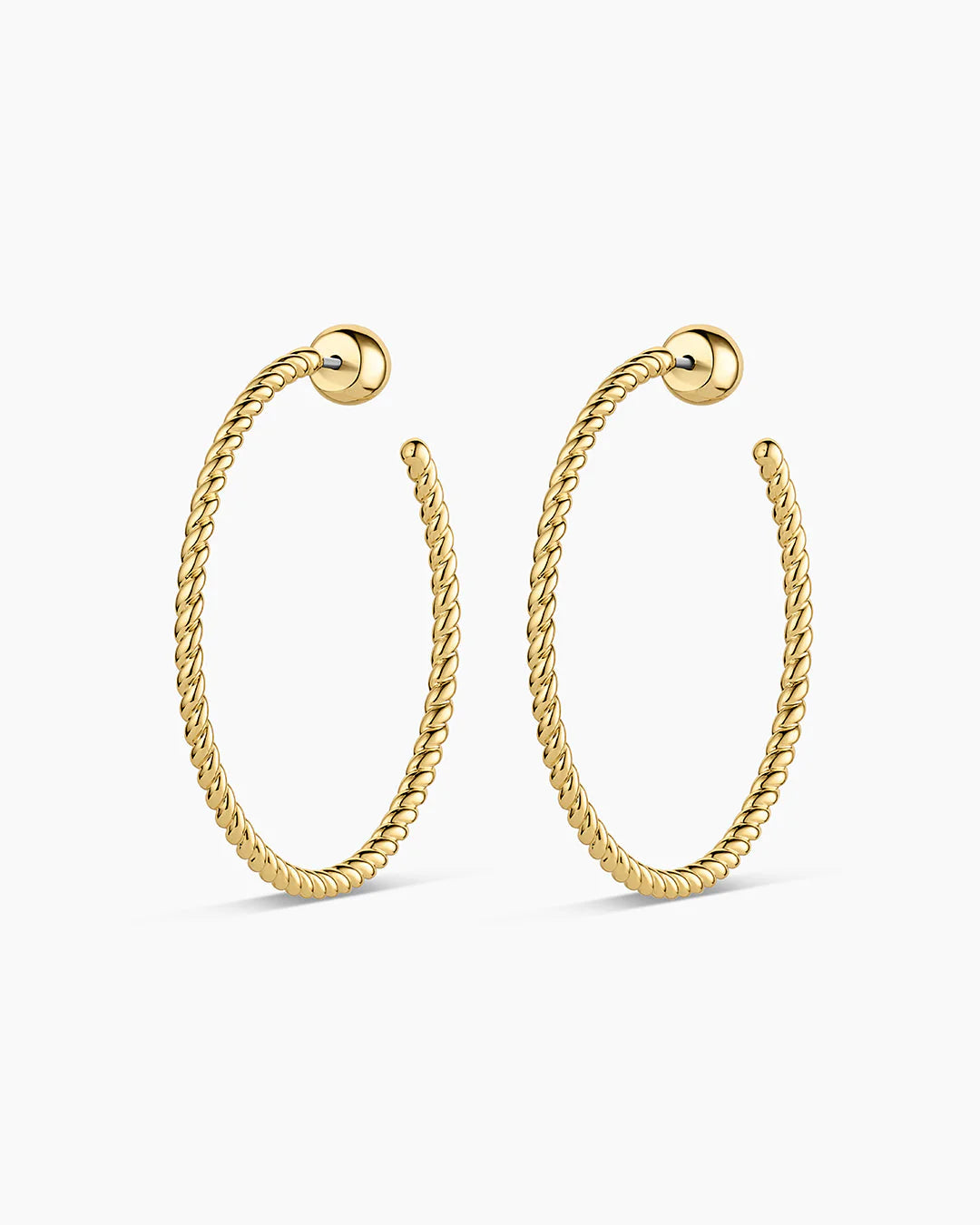 Crew Large Hoops Gold