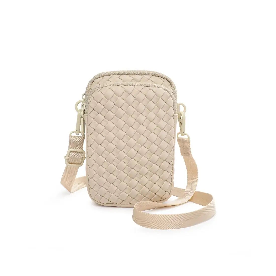 Divide & Conquer Woven Neoprene Crossbody Cream