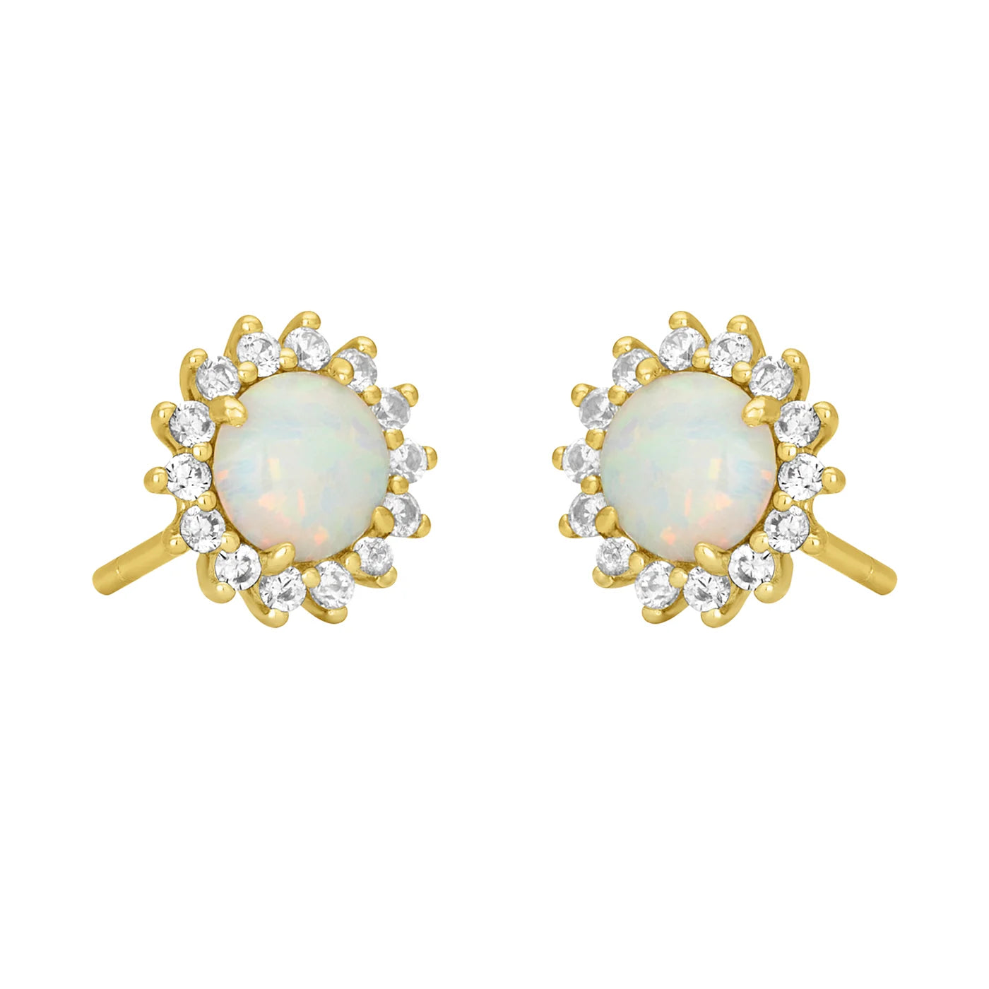 Elara Opal Studs Gold
