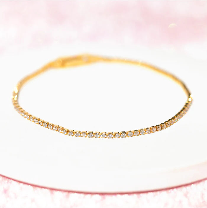 Endless Tennis Bracelet 16M Gold