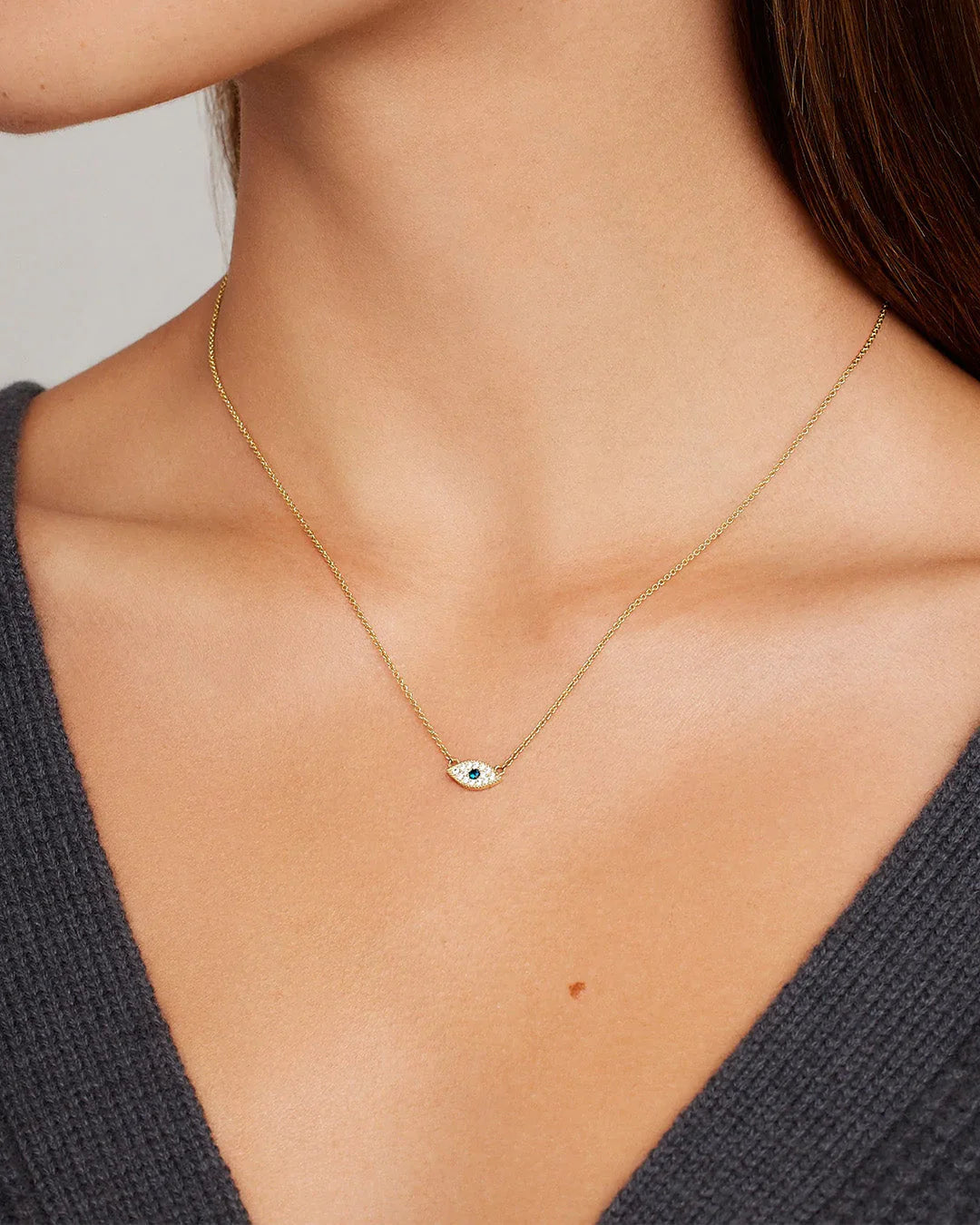 Evil Eye Necklace Gold