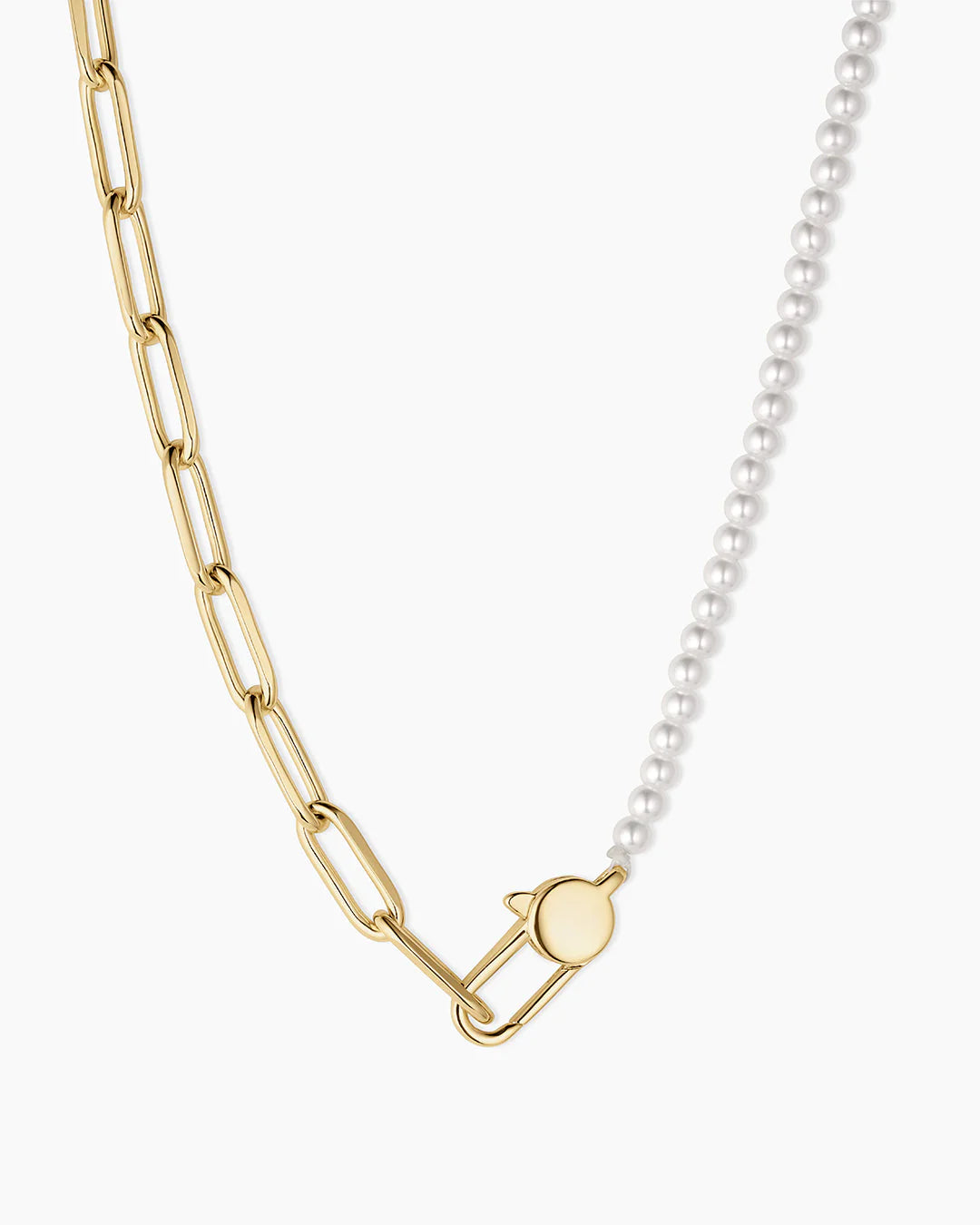 Florence Pearl Chain Necklace Gold