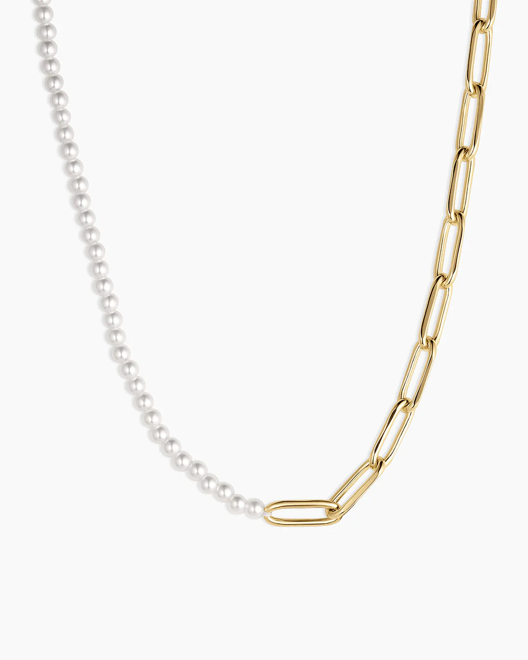 Florence Pearl Chain Necklace Gold