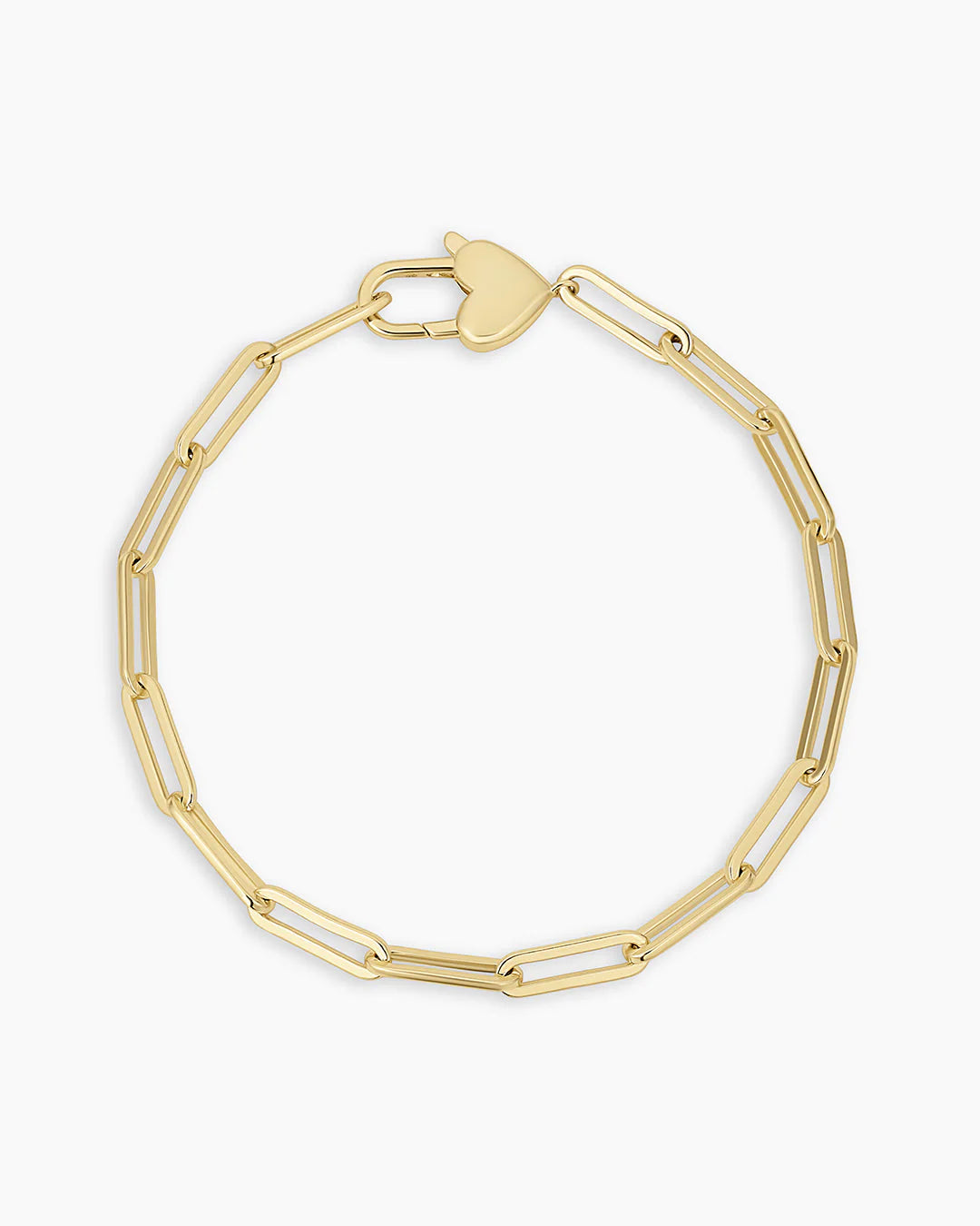 Heart Padlock Bracelet Gold