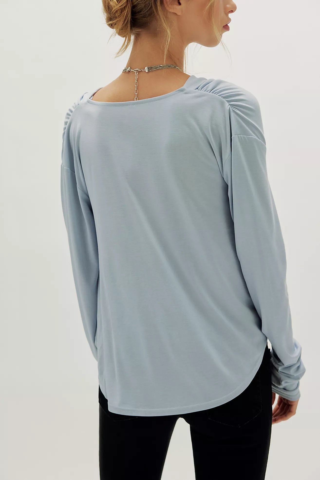 Jane Draped Long Sleeve Top