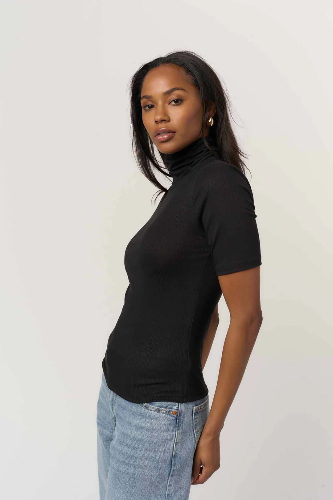 Jesllyn Turtleneck Rib Tee