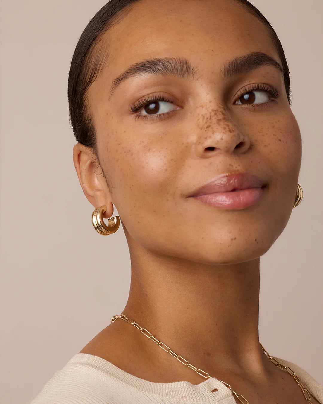 Lou Stacked Hoops Gold