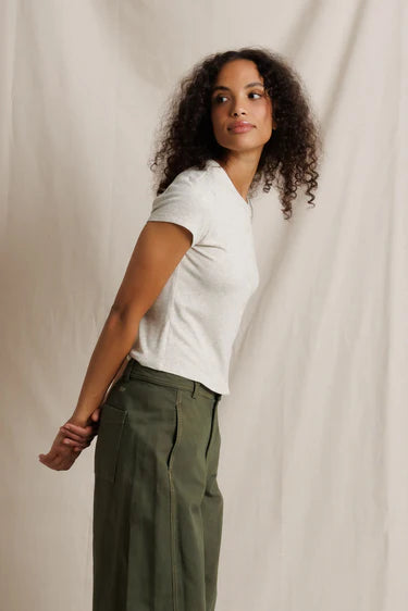 Miriam Rib Button Up
