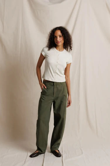 Miriam Rib Button Up