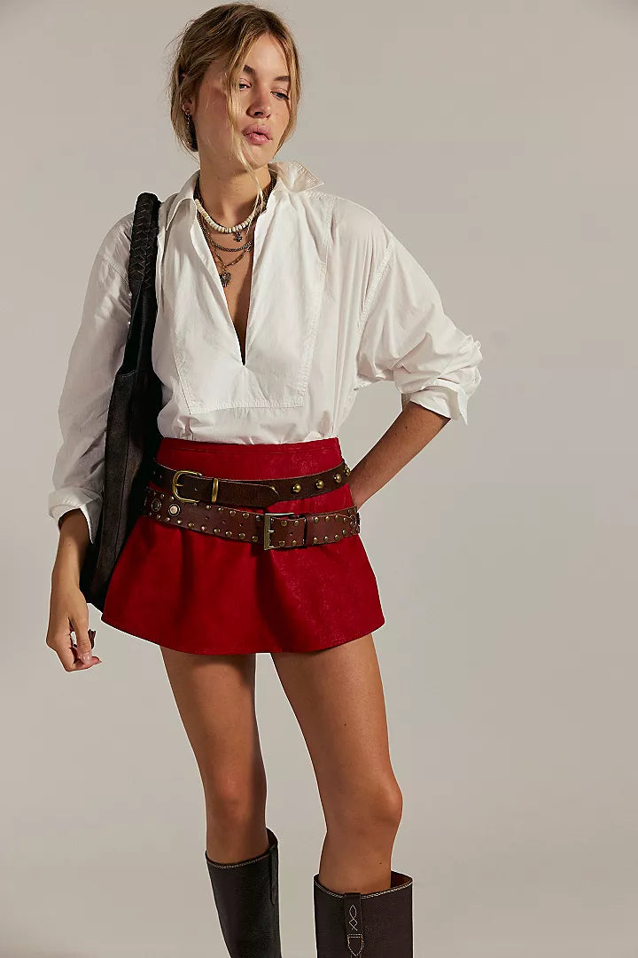 We The Free Paradise Found Suede Skort