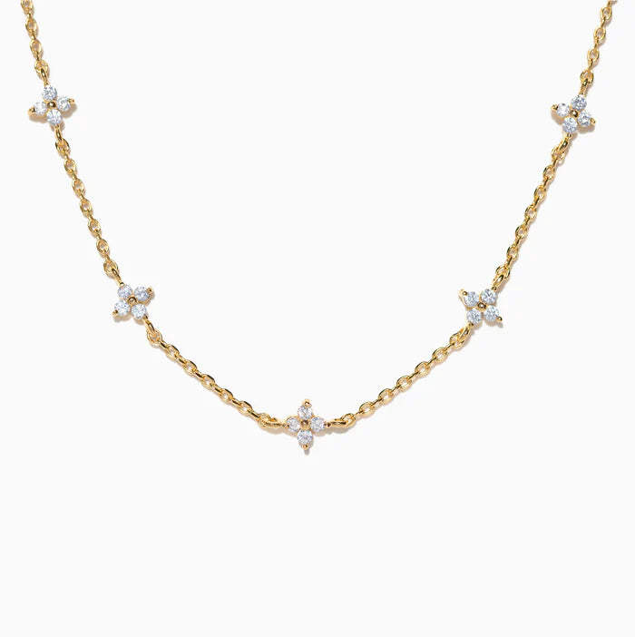 Shimmer Blossom Necklace Gold