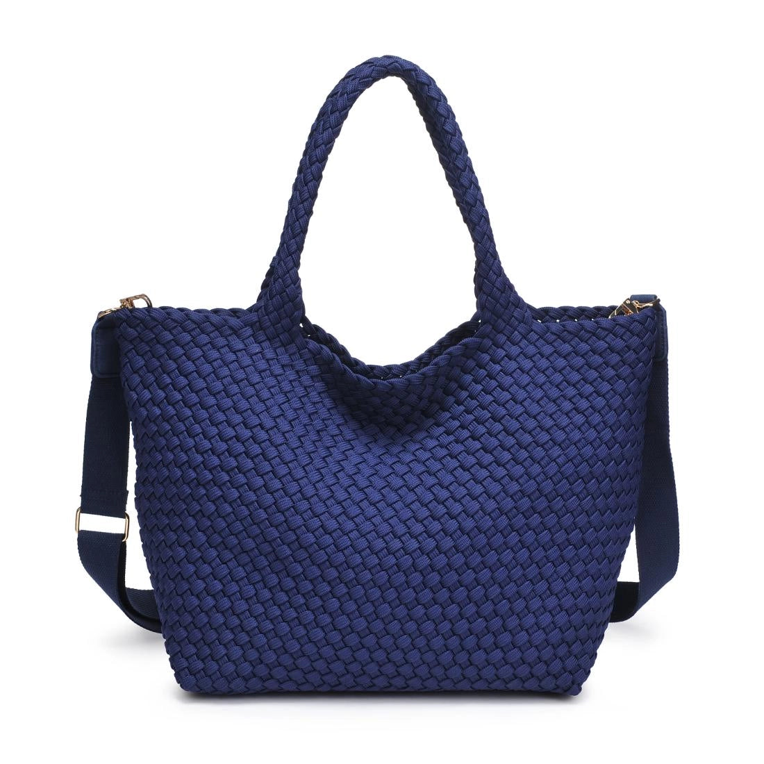 Sky's the Limit Medium Laced Up Tote Navy