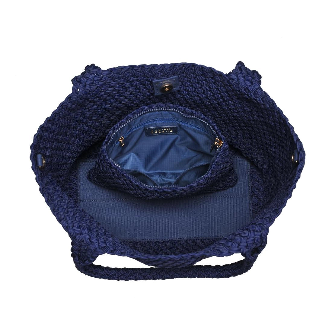 Sky's the Limit Medium Laced Up Tote Navy