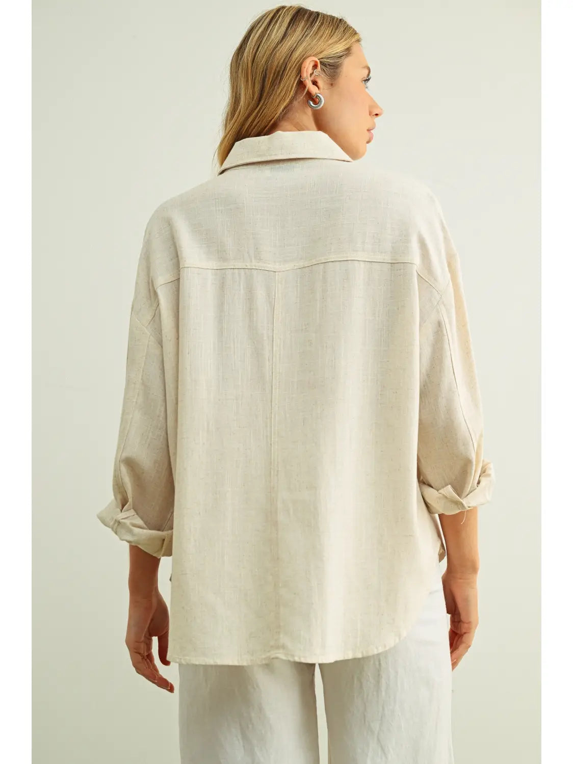 Oatmeal Button Long Sleeve