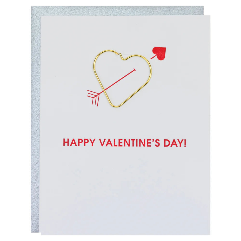 Happy VDay Paper Clip Greeting Card