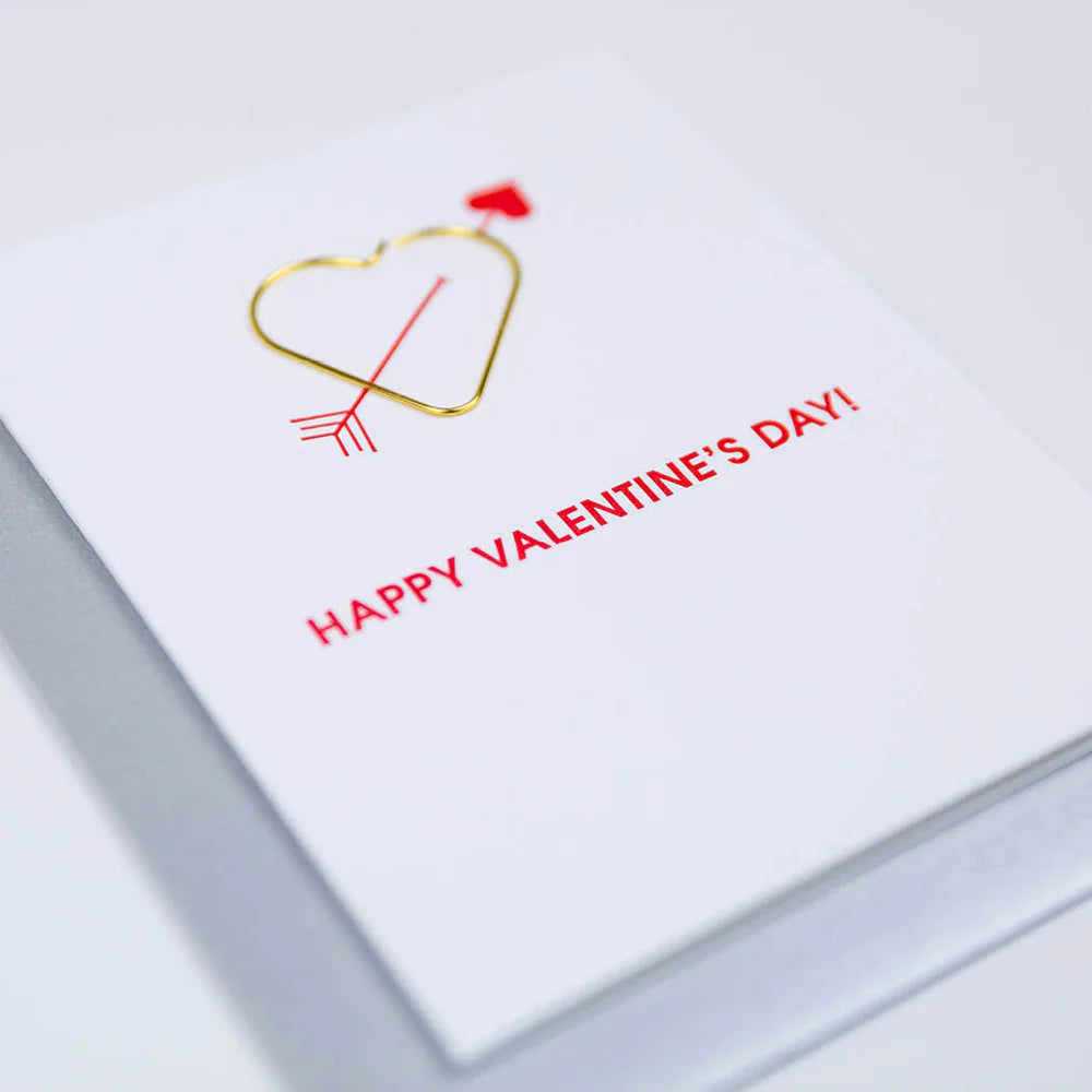 Happy VDay Paper Clip Greeting Card