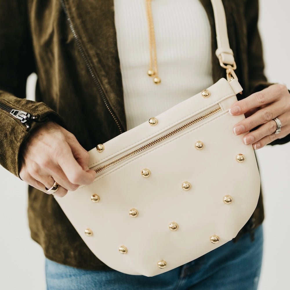 Westlyn Chic Gold Studded Bum Bag