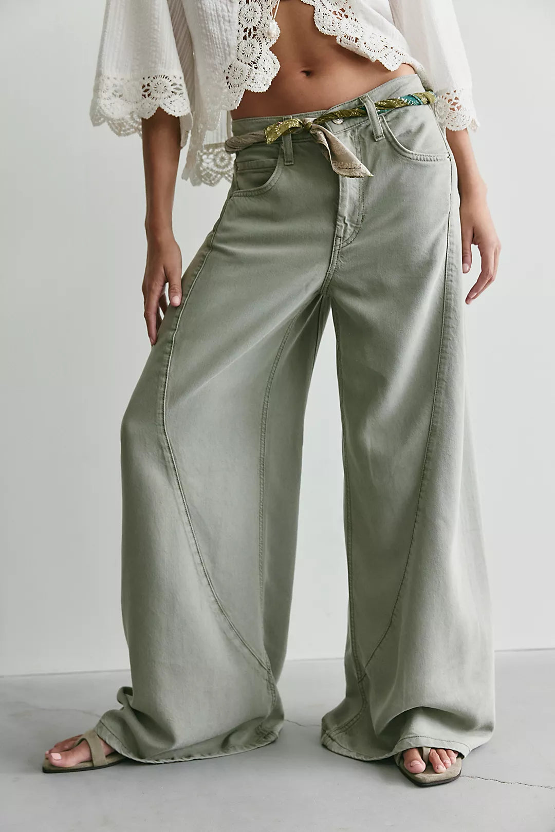Haven Mid Rise Baggy Wide Leg Jean