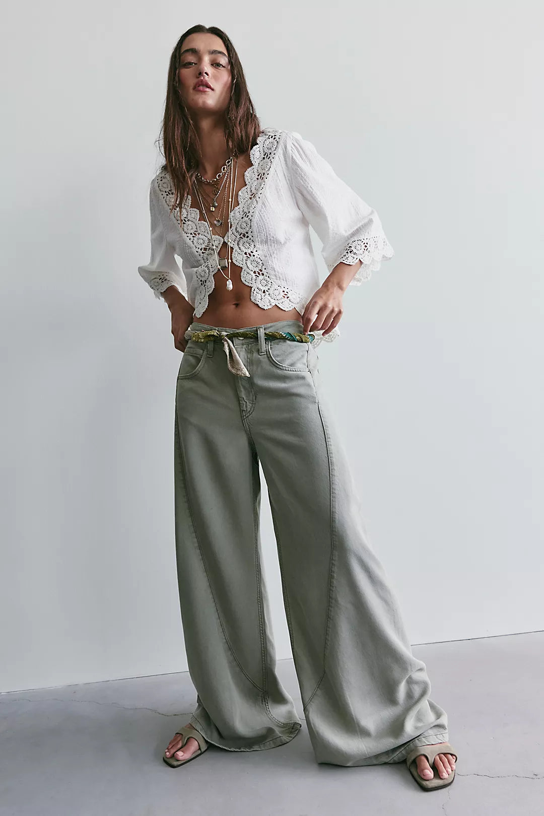 Haven Mid Rise Baggy Wide Leg Jean