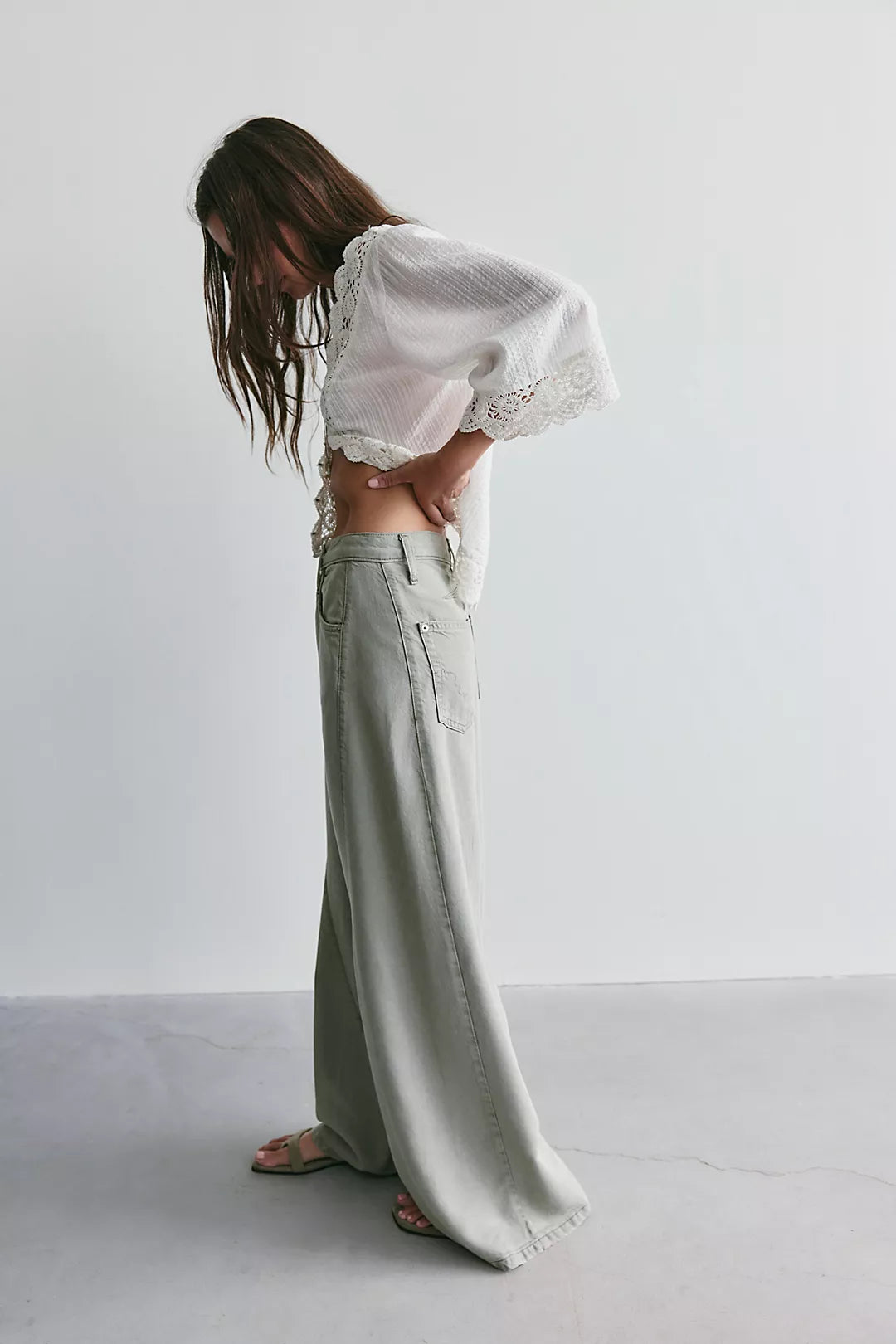 Haven Mid Rise Baggy Wide Leg Jean