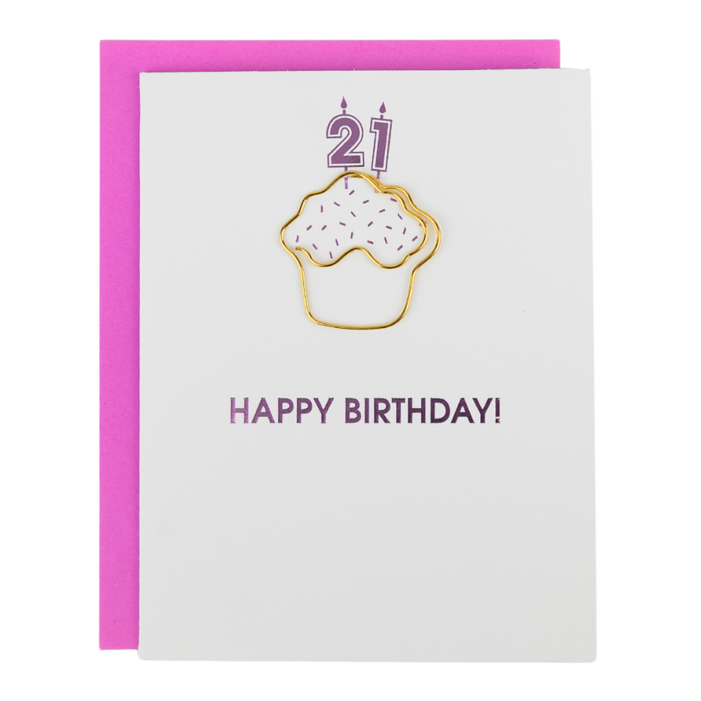 Happy Birthday Candles 21 Greeting Card