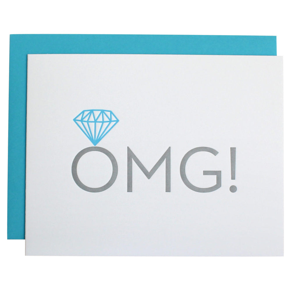 OMG! Engagement Ring Greeting Card