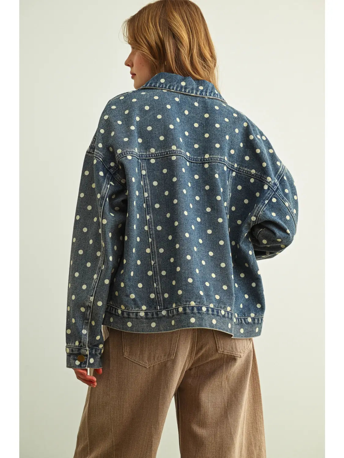 Polka Dot Denim Jacket