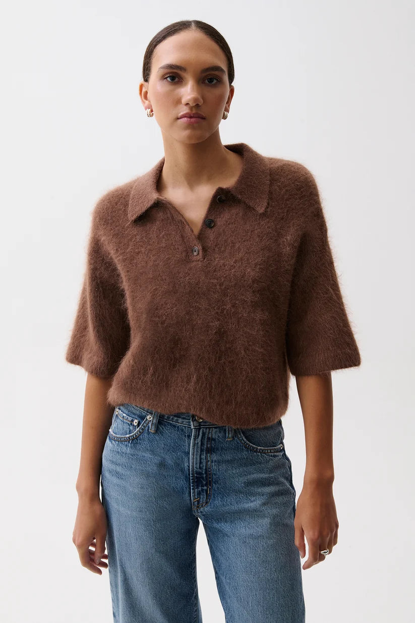 NADYA BOXY POLO SWEATER