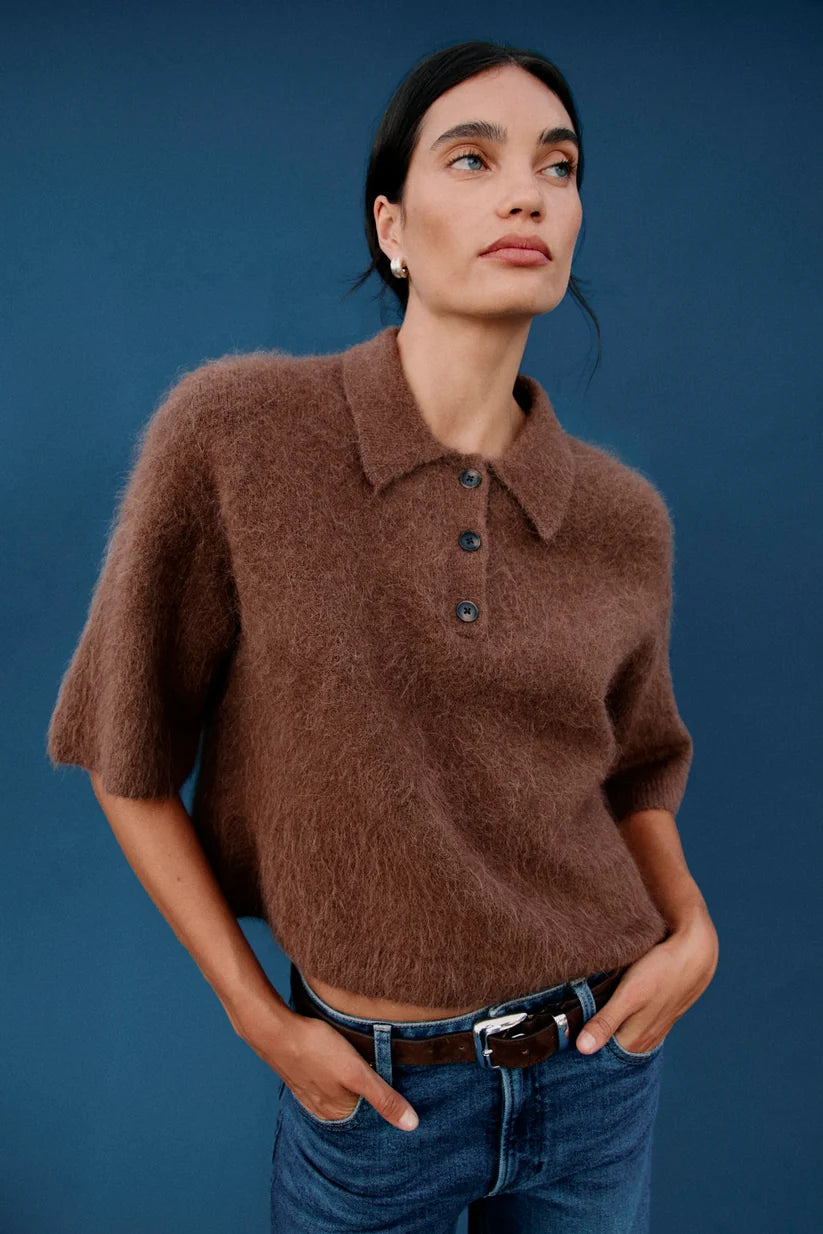 NADYA BOXY POLO SWEATER
