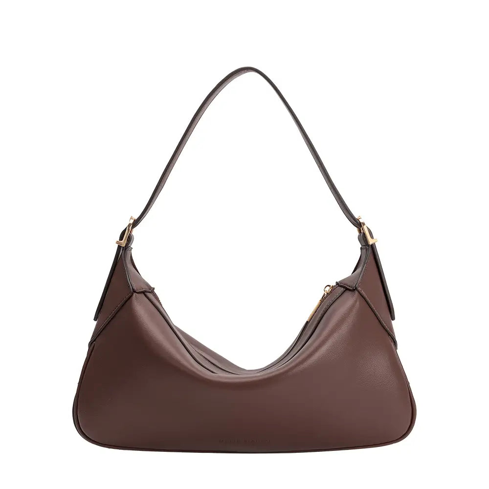 Nicolette Espresso Vegan Shoulder Bag
