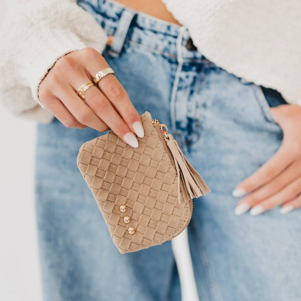 PARIS SUEDE CARD WALLET