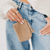 PARIS SUEDE CARD WALLET