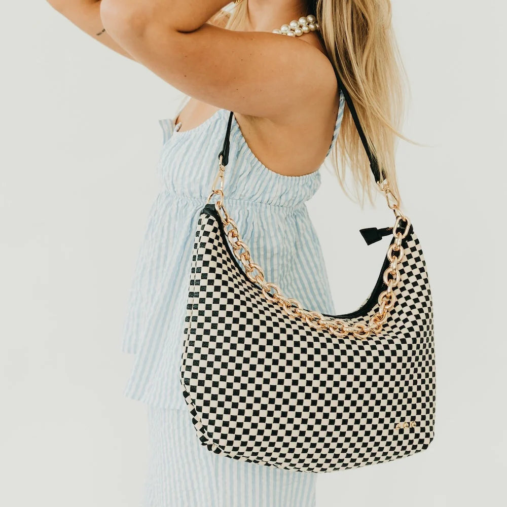 SIENNA SLOUCHY WOVEN SHOULDER BAG
