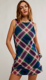 Carven Plaid Mini Dress