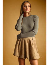 LONG SLEEVE RIB BASIC TOP