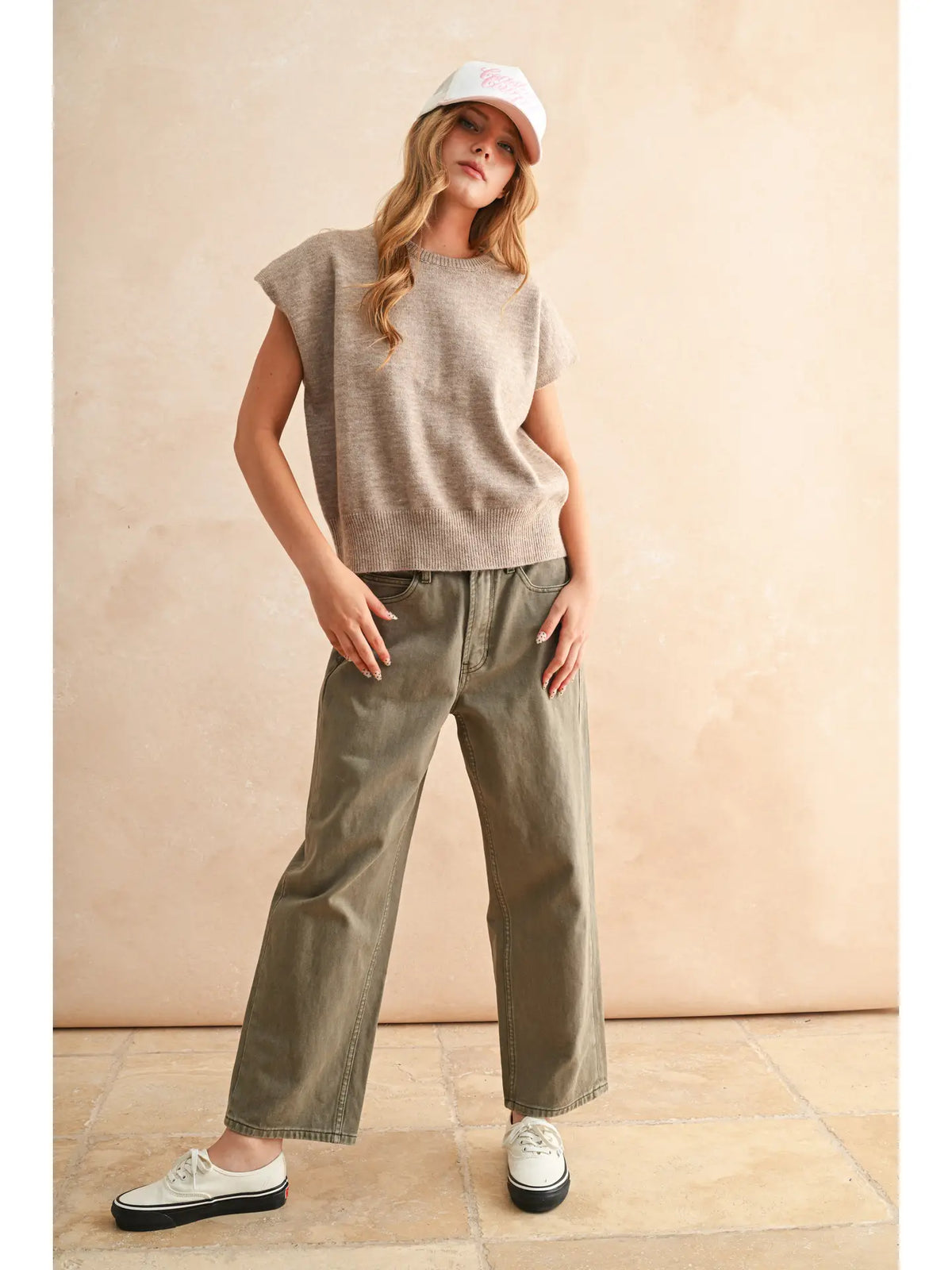 BOXY SHORT SLEEVE SWEATER