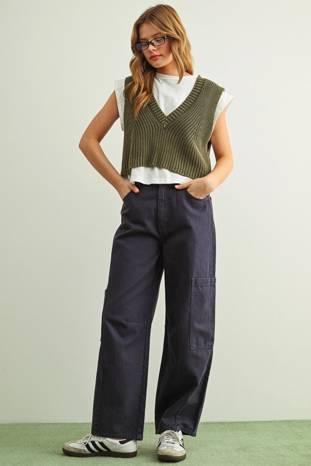 SWEATER VEST WITH SHORT SLEEVE TEE